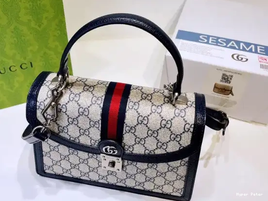 Hyper Peter handle bag with top small Web Ophidia GUCCI 0526